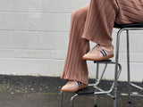 Comfortable sneakers, soft leather rubber sole unit. Great women's shoes for everyday wear in pink navy stripes.