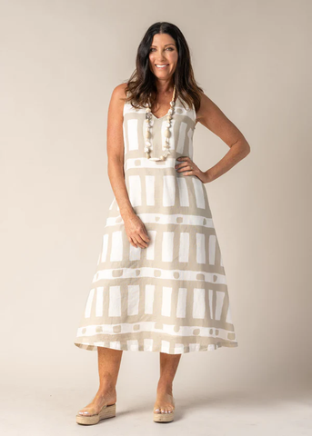 Imagine Agnes Dress Cream/Mocha