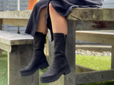 Beautiful quality European boots made in Italy. Soft textured leather in brown and black. Women's boots